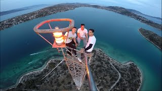 Climbing a 170m Radio Tower in Greece (Aegean Sea)