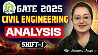 GATE 2025 | Civil Engineering Paper | First Shift | Forenoon Session | Harshna Verma