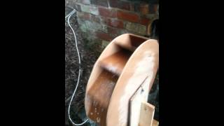 40cm wooden waterwheel with ebike hub