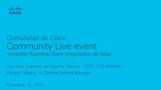 Community Live - Umbrella Roaming Client: Diagnóstico de fallas