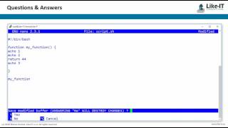 bash how to return from function