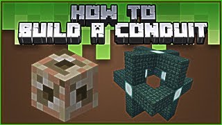 How To Build A Conduit - How To Breathe Under Water (Minecraft PS4/PE/XBOX/JAVA/BEDROCK)