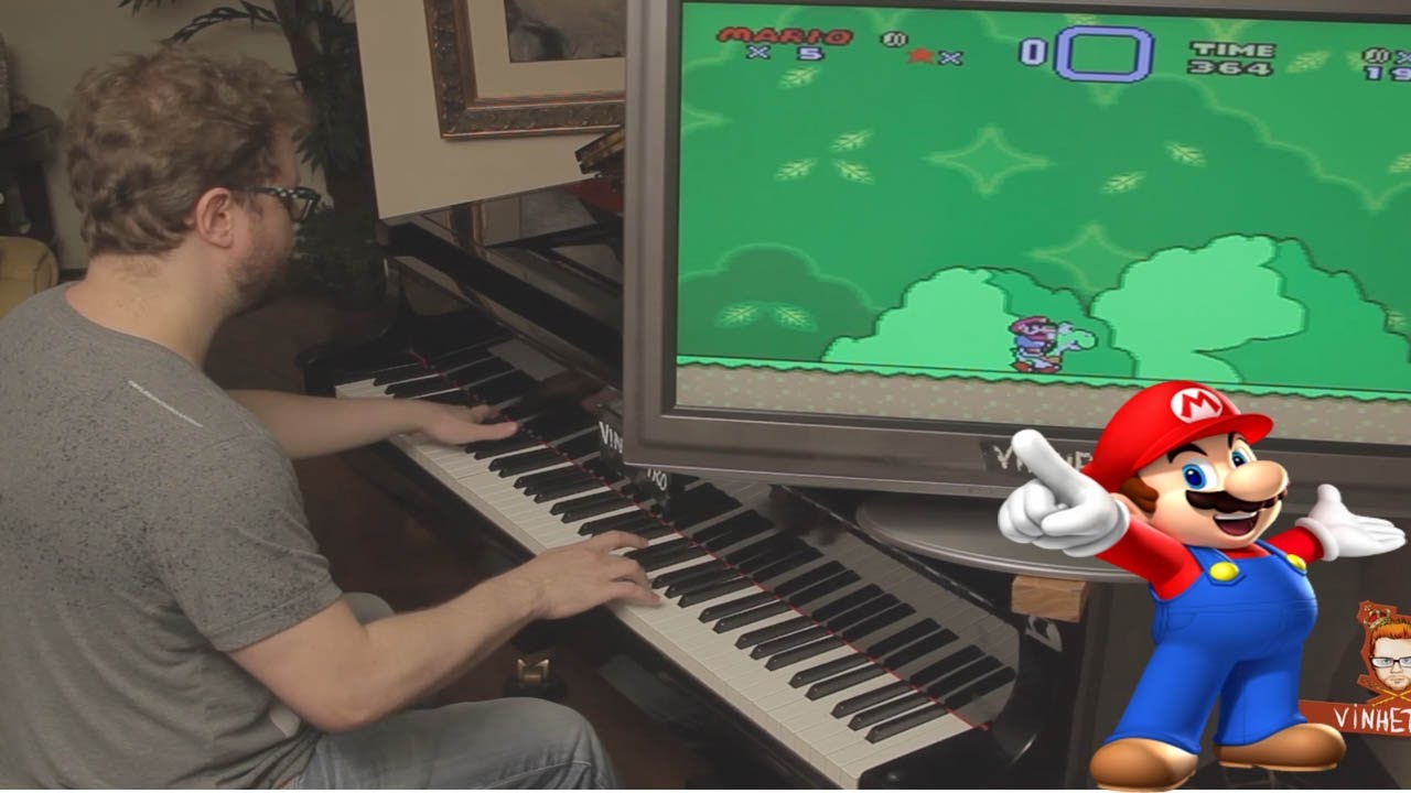 Super Mario World On Piano With Sounds Effects - YouTube