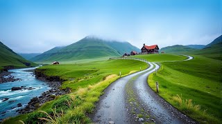 Driving in Swiss Alps Road at evening rain - Isenthal URI Swiss village #switzerland