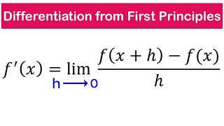 Differentiating a function from First principles | SHS 2 ELECTIVE MATHdifferenti