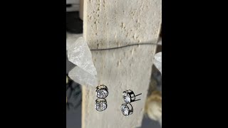 DLB Happiness Series Angel Eye Diamond Earrings Silver