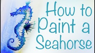 How to paint a Seahorse - CARAN d'ACHE - Luisa Dominguez