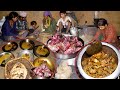 mutton curry with bread By dharme brother's family || Dharme brother's son cooking ||