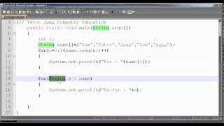 Enhanced For Loop in Java Tamil