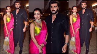 Newly Weds Malaika Arora & Arjun Kapoor spotted Hand in Hand celebrating FIRST Diwali after Marriage