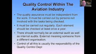 Quality systems in aerospace applications