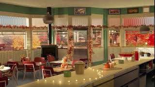 ☕️Luke's Diner, Gilmore Girls Ambience ~ with Soft Indie Folk Music