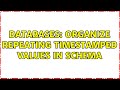 Databases: Organize repeating timestamped values in schema (2 Solutions!!)