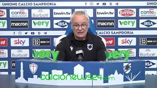 Conferenza stampa Ranieri pre Sampdoria-Sassuolo