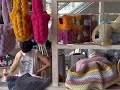 songkran day with bigknit cafe ~ vlog road nightlight night crochet knitting cafe diy