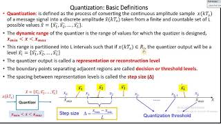 Communication Systems 25. Uniform Quantization