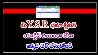 Ysr bhema Status||మీ వైయస్సార్ బీమా స్టేటస్ అకౌంట్ యాక్టివ్ గా ఉందో లేదో ఇక్కడ తెలుసుకోండి