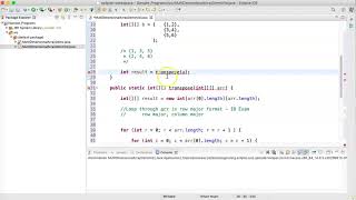 Transpose Function (Java)