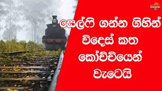 සෙල්ෆි ගන්න ගිහින් විදෙස් කත කෝච්චියෙන් වැටිලා