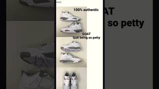 GOAT often rejects authentic shoes mostly Jordan 4s petty ass company #goat #reselling #sneakers