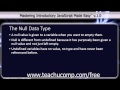 JavaScript Training Tutorial The Null Data Type