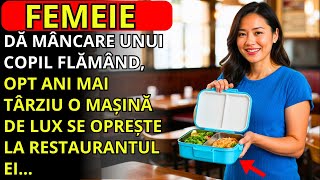 FEMEIE DĂ MÂNCARE UNUI COPIL FLĂMÂND, OPT ANI MAI TÂRZIU O MAȘINĂ DE LUX SE OPREȘTE LA...