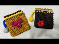 Crochet mini pouch bag #crochet #bag #crochetbag