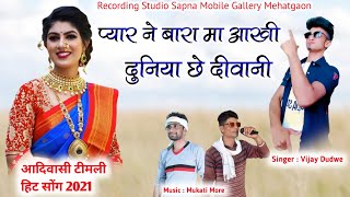 प्यार ने बारा मा आखी दुनिया छे दीवानी | New Adivasi Hit Timli Song | Vijay Dudwe