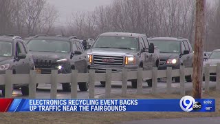 Electronics recycling event backs up traffic near fairgrounds