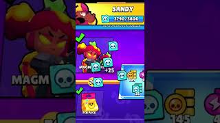 UNLOCKING Sandy 63/64 Brawlers #brawlstars #brawlstarsshorts #sandy