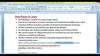 Interface in Java with Practical Explanation | Interface | Java Programming | in Telugu