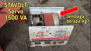 STAVOLT Servo Tembaga Berapa Kilo? | Rosok STAVOLT Stabilizer 1500 VA.