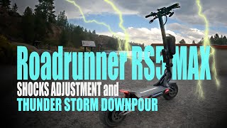 Roadrunner RS5 Shocks Adjustment - Caught in a downpour!