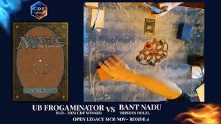 UB Frogaminator (CDF Winner 2014) VS Bant Nadu  - R4 Toulouse Open Qualifier Legacy | MTG Commentary