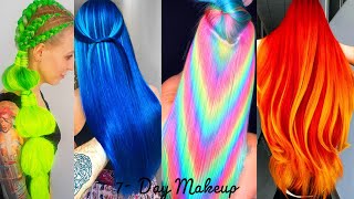 Top 10 Amazing Hair Color Transformation For Long Hair!Rainbow Hairstyle Tutoria