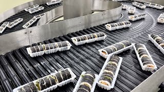The world was amazed! Frozen kimbap mass production process - Korean kimbap fact