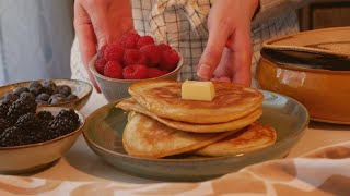 Simple Living | Quiet French Lifestyle | Mindful Morning Routine | Silent Vlog | Homemade Pancakes