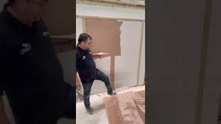 Beginners guide on how to apply your 1st coat of plaster. Using British Gypsum board finish.