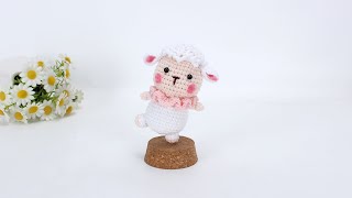 玩偶钩针编织 又一个舞者 跳芭蕾的小羊 跳的像模像样 handmade crochet amigurumi sheep