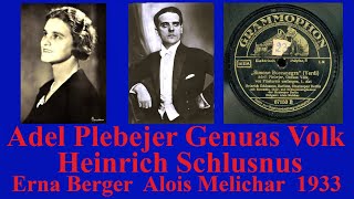 Adel Plebejer Genuas Volk Simon Boccanegra   Heinrich Schlusnus   Alois Melichar   1933