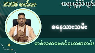 စနေသားသမီးများအတွက်2025 မတ်လ (3လပိုင်း) တစ်လစာ ‌ဆောင်ရန်ရှောင်ရန်နှင့် ကံကြမ္မာကံဇာတာဟောစာတမ်း