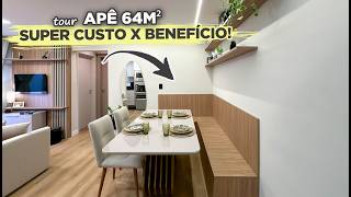 TOUR pelo APÊ de 64M² com ESPAÇO GARDEN e ÓTIMO CUSTO BENEFÍCIO na REFORMA | Gaby Garciia