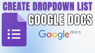 How to Create a Dropdown List in Google Docs EASILY!