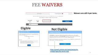 Cal State Apply: Fee Waiver