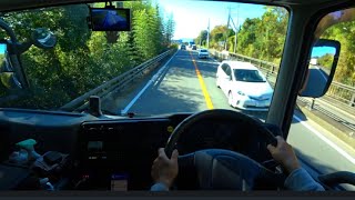 POV Truck Driving FUSO 連休中の下っ走り 静岡県三島市付近 大型トラック目線