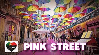 Lisbon Portugal 4K Walking Tour 🇵🇹 Wandering around Pink Street in the Old Quarter