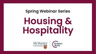 Spring Webinar Series - Housing & Hospitality