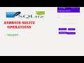 how to insert data in SQLite database| insert data in SQLite database | SQLite insert data