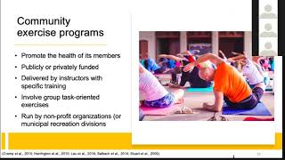 Fall prevention community exercise programs for older adults in Canada