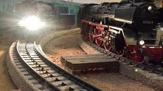 HO scale Märklin trains running on German layout (Analogue)